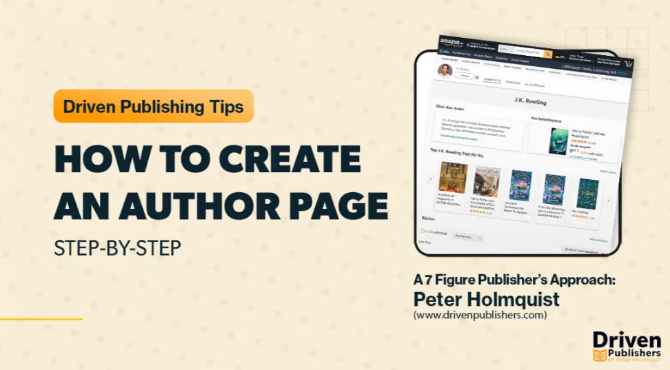 How to Create an Author Page on Amazon: Step-By-Step