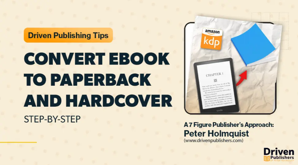 How to Convert an Ebook Cover to Paperback & Hardcover: Step-By-Step