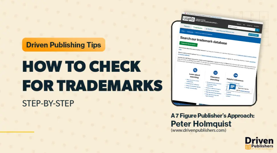 How to Do Trademark Checks Before Publishing a Book to Amazon KDP