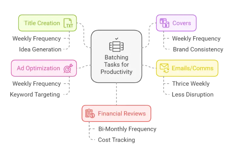 batching task for productivity for KDP success